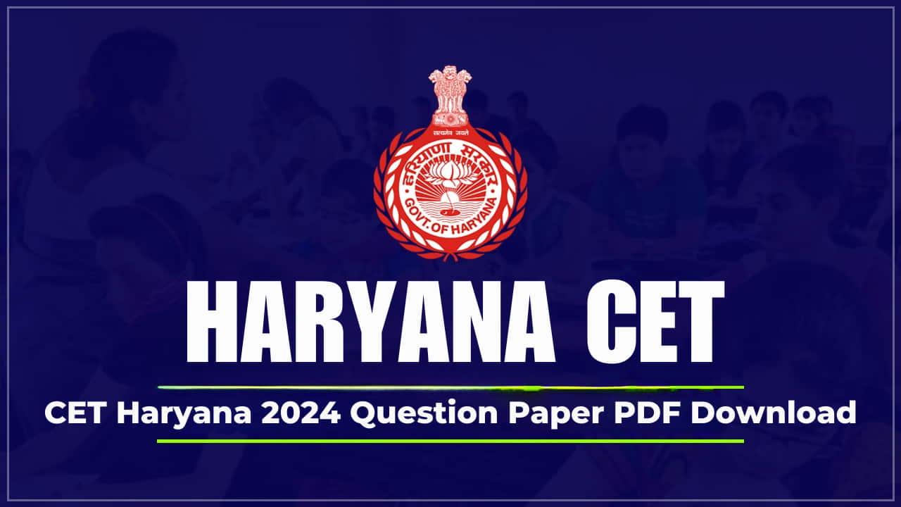 CET Haryana 2024 Question Paper