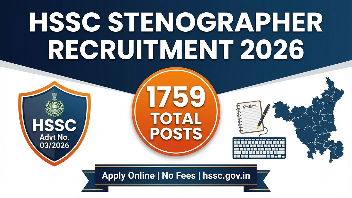 HSSC Stenographer Recruitment 2026