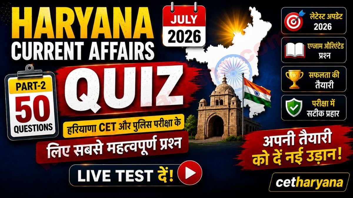 Haryana Current Affairs 2026